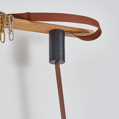 Modern Leather Linear Pendant Light