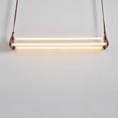 Modern Leather Linear Pendant Light