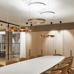 Sculptural Open Circle LED Ceiling Pendant
