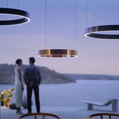 Sculptural Open Circle LED Ceiling Pendant