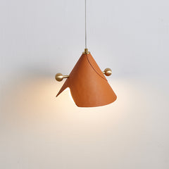 Modern Leather Cone Pendant Light
