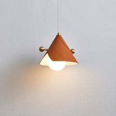 Modern Leather Cone Pendant Light
