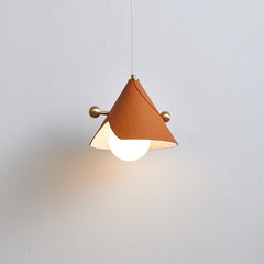 Modern Leather Cone Pendant Light