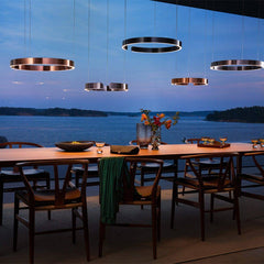 Sculptural Open Circle LED Ceiling Pendant