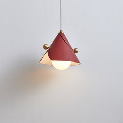 Modern Leather Cone Pendant Light
