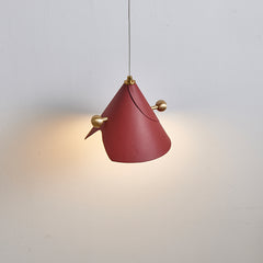 Modern Leather Cone Pendant Light