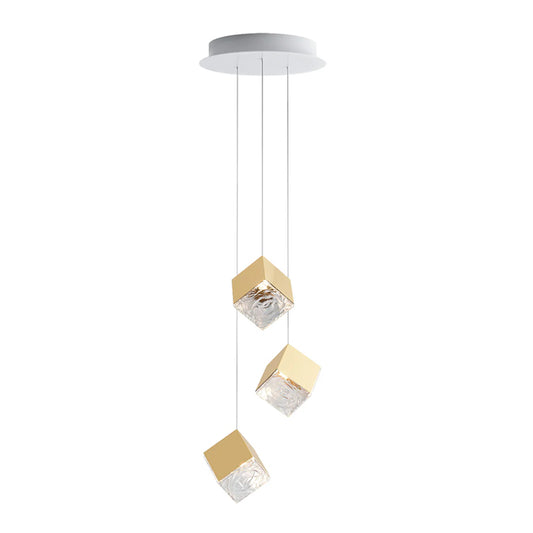 Luxury Cubic Crystal Pendant Light
