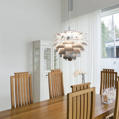 Sculptural Layered Feather Pendant Light