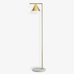 Geometric Shade Marble Base Floor Lamp