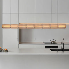 Modern Smoked Glass Linear Pendant Light