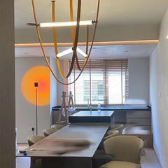 Designer Leather & Glass LED Pendant Lighting