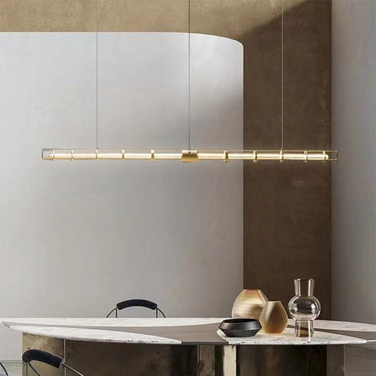 Copper Linear Pendant Light
