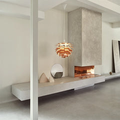 Sculptural Layered Feather Pendant Light