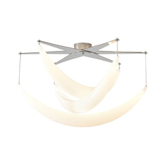 Modern Chrome White LED Ceiling Chandelier