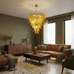 Luxury Amber Glass Chandelier