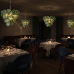 Luxury Green Glass Chandelier
