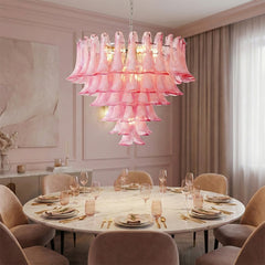 Luxury Pink Glass Chandelier