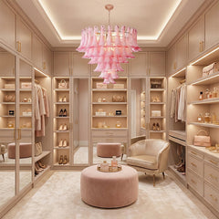 Luxury Pink Glass Chandelier