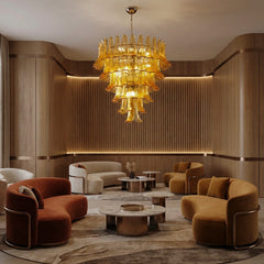 Luxury Amber Glass Chandelier