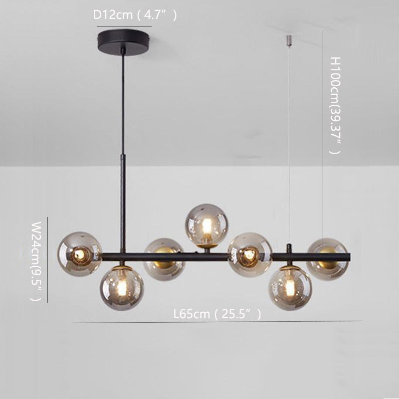 Modern Luxury Globe Linear Chandelier