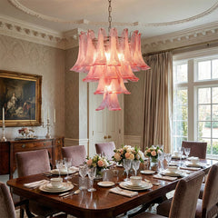 Luxury Pink Glass Chandelier