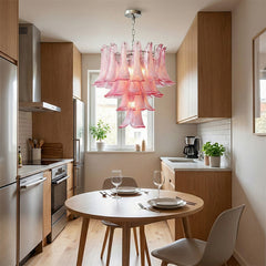 Luxury Pink Glass Chandelier