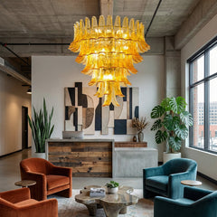 Luxury Amber Glass Chandelier