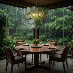 Luxury Green Glass Chandelier