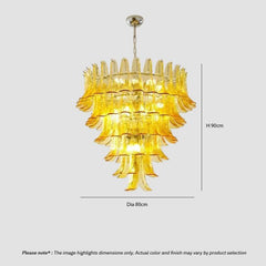 Luxury Amber Glass Chandelier