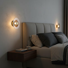 Smoky Glass Iron LED Wall Lamp