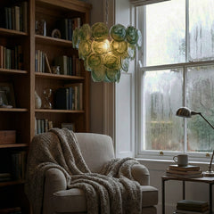 Luxury Green Glass Chandelier
