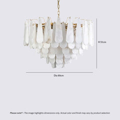 Elegant Marble Copper Chandelier