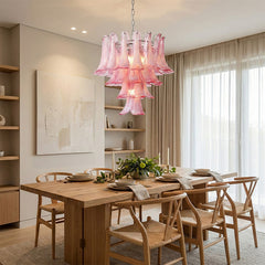 Luxury Pink Glass Chandelier