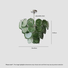Luxury Green Glass Chandelier