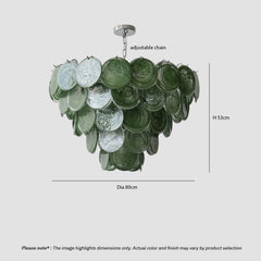 Luxury Green Glass Chandelier