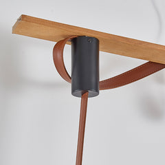 Modern Leather Linear Pendant Light