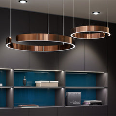 Sculptural Open Circle LED Ceiling Pendant