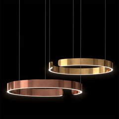 Sculptural Open Circle LED Ceiling Pendant