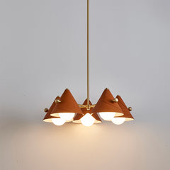 Modern Leather Cone Pendant  Light