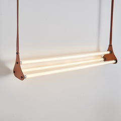 Modern Leather Linear Pendant Light