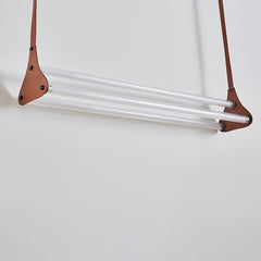 Modern Leather Linear Pendant Light