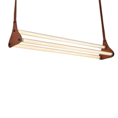 Modern Leather Linear Pendant Light