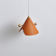 Modern Leather Cone Pendant  Light