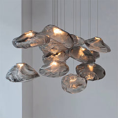 Crystal Petal Glass Pendant Light