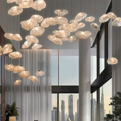 Crystal Petal Glass Pendant Light