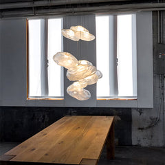 Crystal Petal Glass Pendant Light