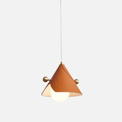 Modern Leather Cone Pendant  Light