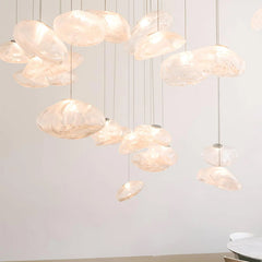Crystal Petal Glass Pendant Light