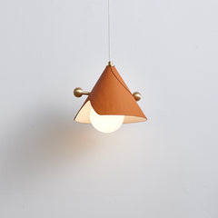 Modern Leather Cone Pendant  Light