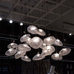 Crystal Petal Glass Pendant Light